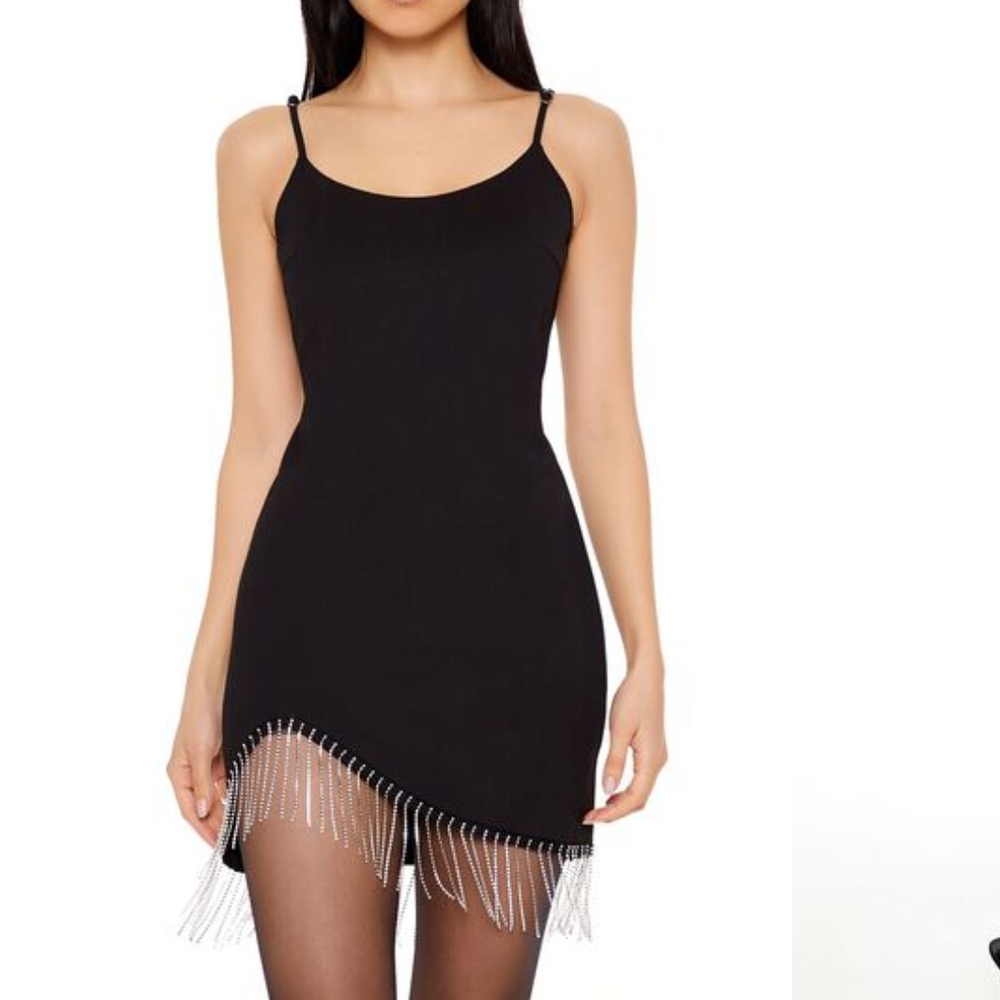 Elegant Black Fringe Dress